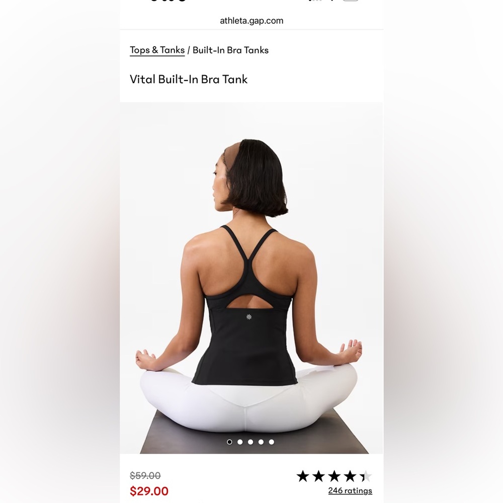 Athleta vital built-in bra tank